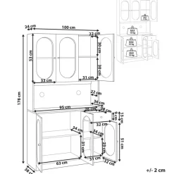 LANGFORD - Buffetkast - Zwart - Vezelplaat