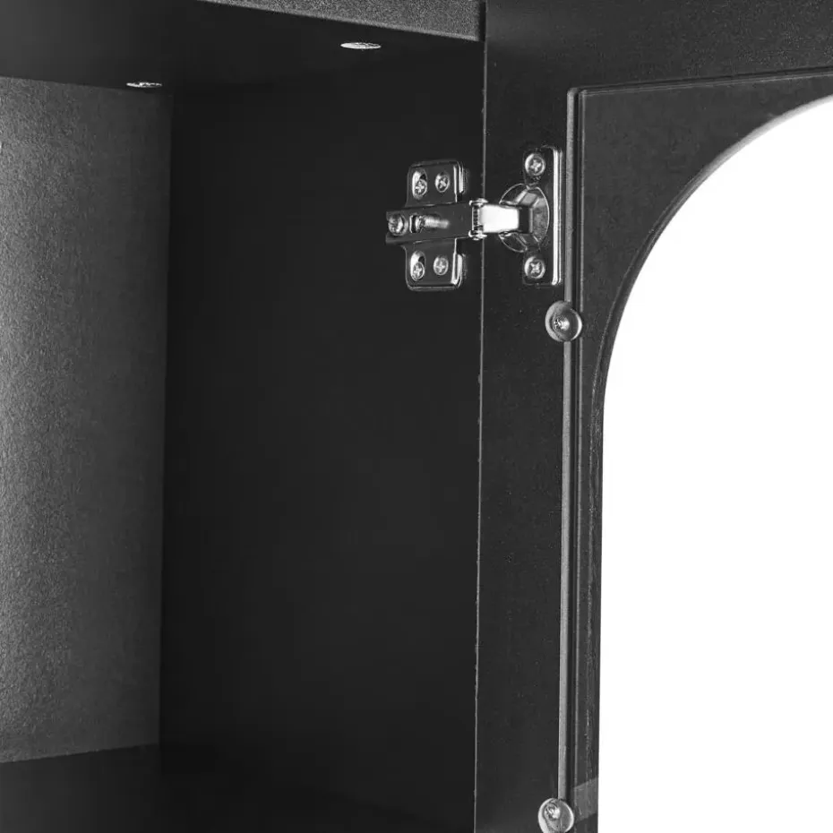 LANGFORD - Buffetkast - Zwart - Vezelplaat