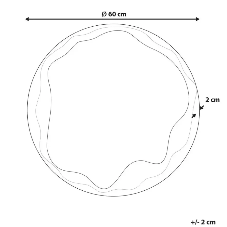 LANGON - Wandspiegel - Donkerbruin - Grenenhout
