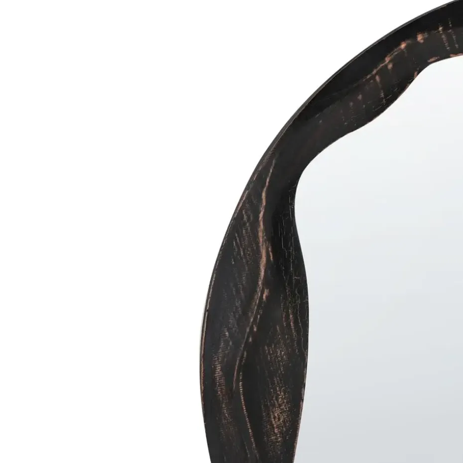 LANGON - Wandspiegel - Donkerbruin - Grenenhout