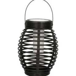 Lantaarn - 2 stuks - solar - tuinverlichting - zwart - 19 cm