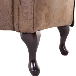 LATTES - Chaise longue - Bruin - Linkerzijde - Kunstsuède