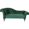 LATTES - Chaise longue - Groen - Linkerzijde - Fluweel