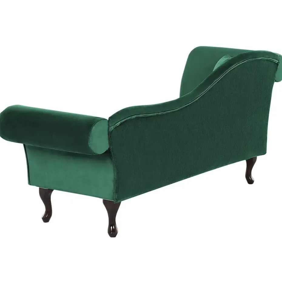 LATTES - Chaise longue - Groen - Linkerzijde - Fluweel