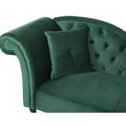 LATTES - Chaise longue - Groen - Linkerzijde - Fluweel