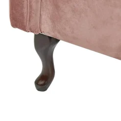 LATTES - Chaise longue - Roze - Rechterzijde - Fluweel