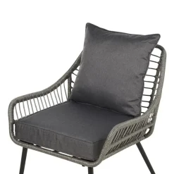 LAURETO - Bistroset voor 2 - Grijs - PE rotan