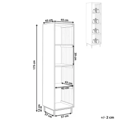 LEANDRO - Opbergkast 4 planken - Lichtbruin - MDF