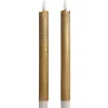 LED dinerkaarsen goudkleurig 25 cm - 2 stuks