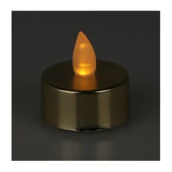 LED theelichtjes/waxinelichtjes - 6x - goud - 4 cm