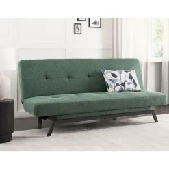 LEEDS - Slaapbank 3-zits - Groen - Polyester