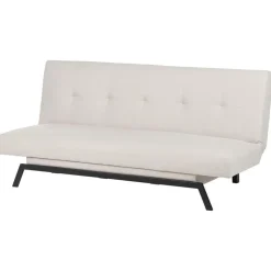 LEEDS - Slaapbank 3-zits - Wit - Polyester