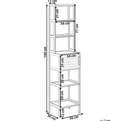 LEHI - Badkamerkast - Lichthout - Bamboe