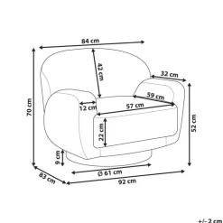 LEJRE - Fauteuil - Taupe - Polyester