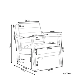 LEKNES - Fauteuil - Taupe - Kunstbont