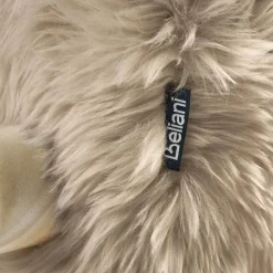 LEKNES - Fauteuil - Taupe - Kunstbont