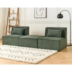 LEMVIG - Ottomaan - Donkergroen - Corduroy