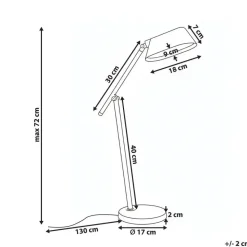 LEONIS - Bureaulamp LED - Zwart - Synthetisch materiaal