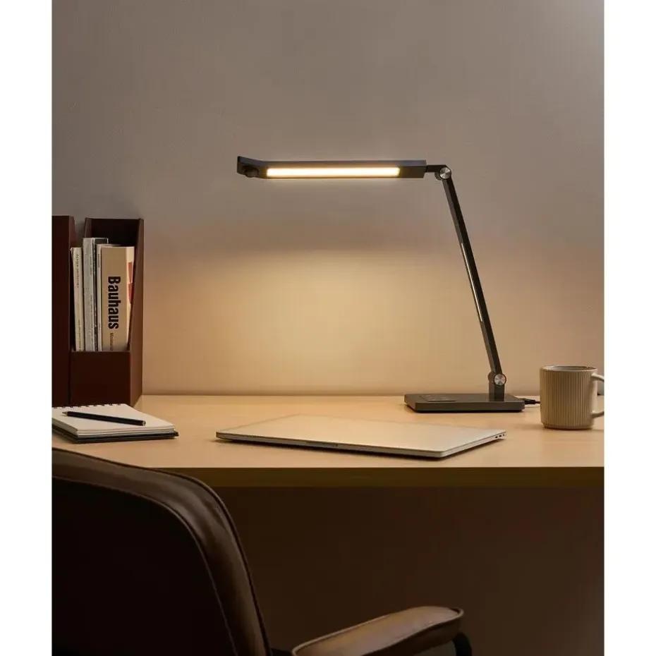 LEPUS - Bureaulamp LED - Donkergrijs - Synthetisch materiaal