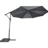 Les - Gemini zweefparasol grijs 3 m