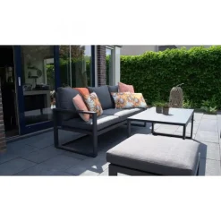 Les - Loungebank Pina Colada nuance 209x80 cm - grijs