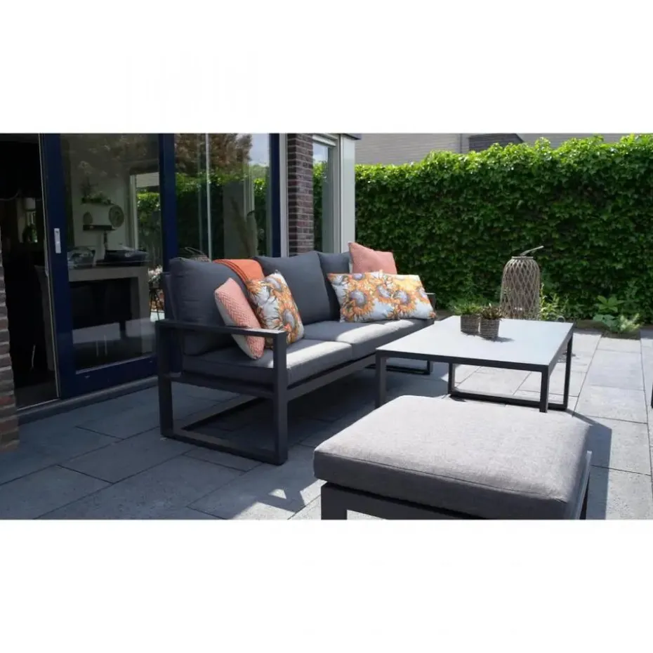 Les - Loungebank Pina Colada nuance 209x80 cm - grijs