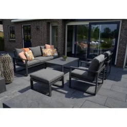 Les - Loungebank Pina Colada nuance 209x80 cm - grijs