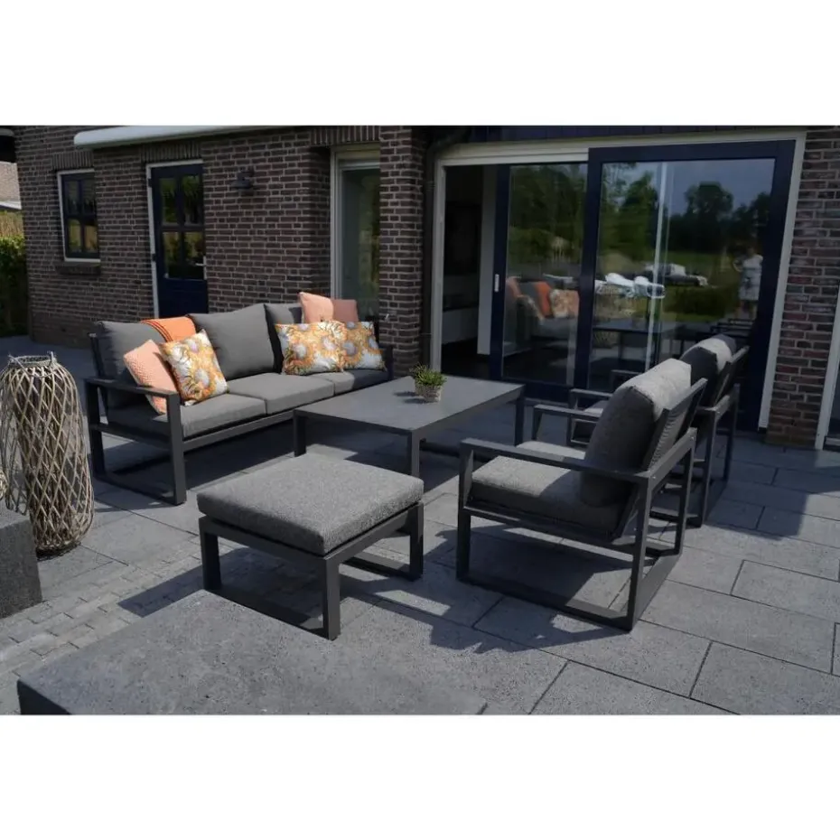 Les - Loungebank Pina Colada nuance 209x80 cm - grijs