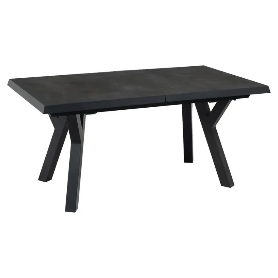 Les - Murcia negro uitrektafel exclusive 163/203x93cm - matt antraciet