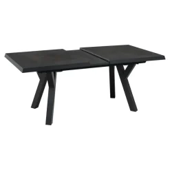 Les - Murcia negro uitrektafel exclusive 163/203x93cm - matt antraciet