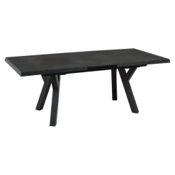 Les - Murcia negro uitrektafel exclusive 163/203x93cm - matt antraciet