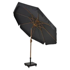 Les - Parasol Libra houtlook Ø3mtr - grijs