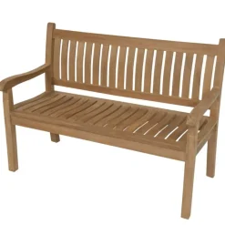 Les - Teak tuinbank gebogen rug 150 cm