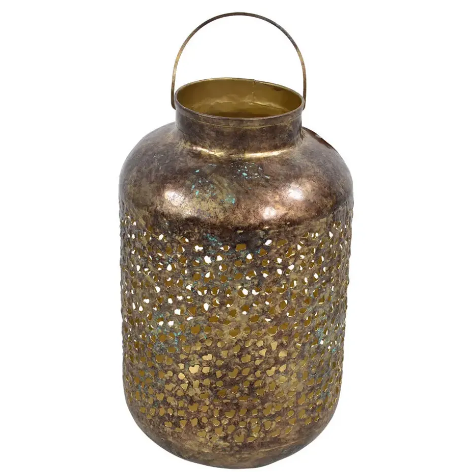 Lesi Living Lantaarn/windlicht - Oosters - metaal - 20 x 32 cm