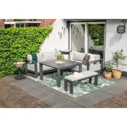 Levanto lounge-diningtafel - 111x111 cm - carbon black