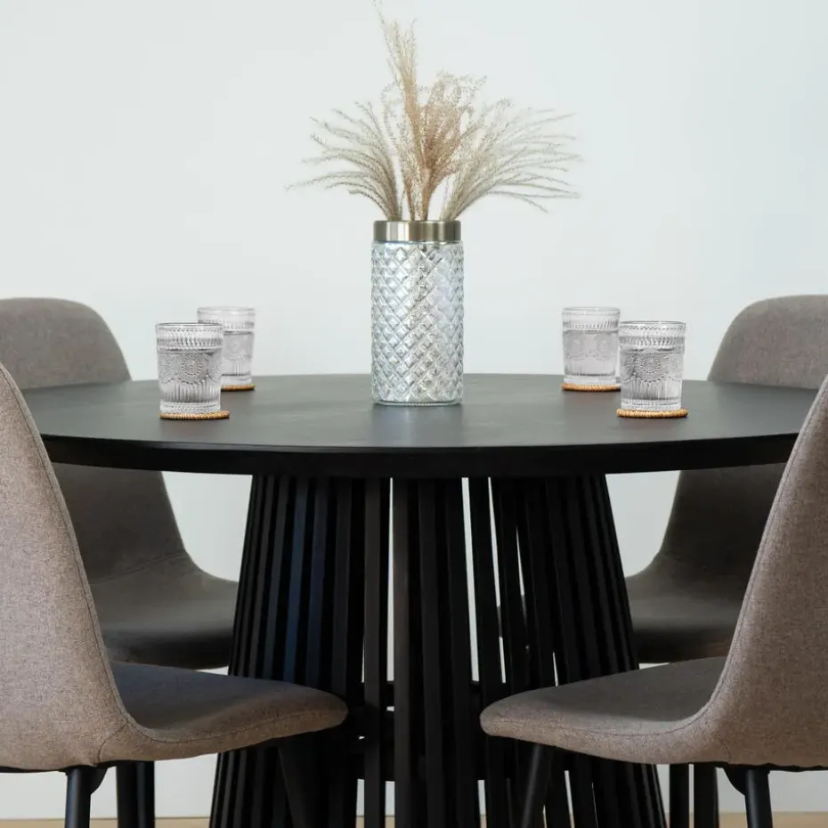 Lewis & Loft Eettafel Levi – Rond – Ø120 cm – Zwart