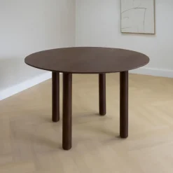 Lewis & Loft Eettafel Lian - ⌀120 - Mangohout - Walnoot bruin