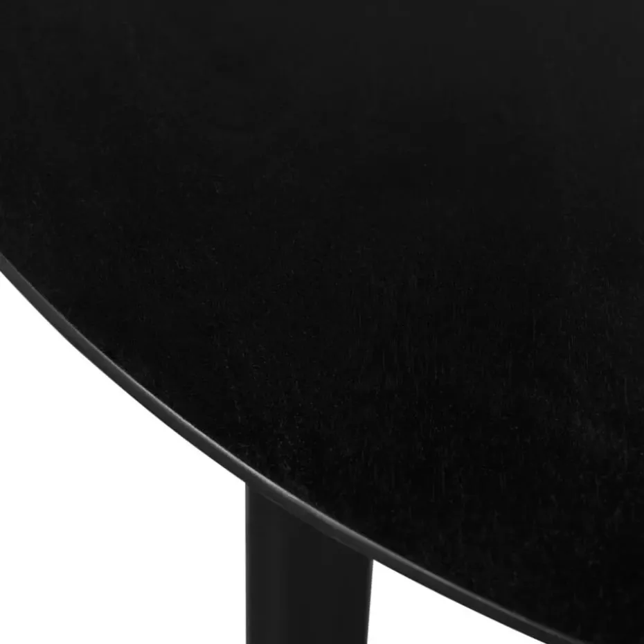 Lewis & Loft Eettafel Lian - Rond ⌀120 cm - Mangohout - Zwart