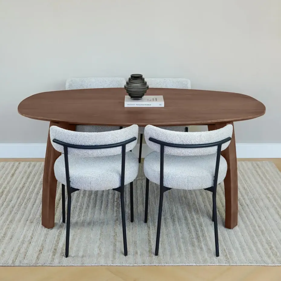 Lewis & Loft Eettafel Luna – Deens ovaal – 160 x 100 cm – Bruin