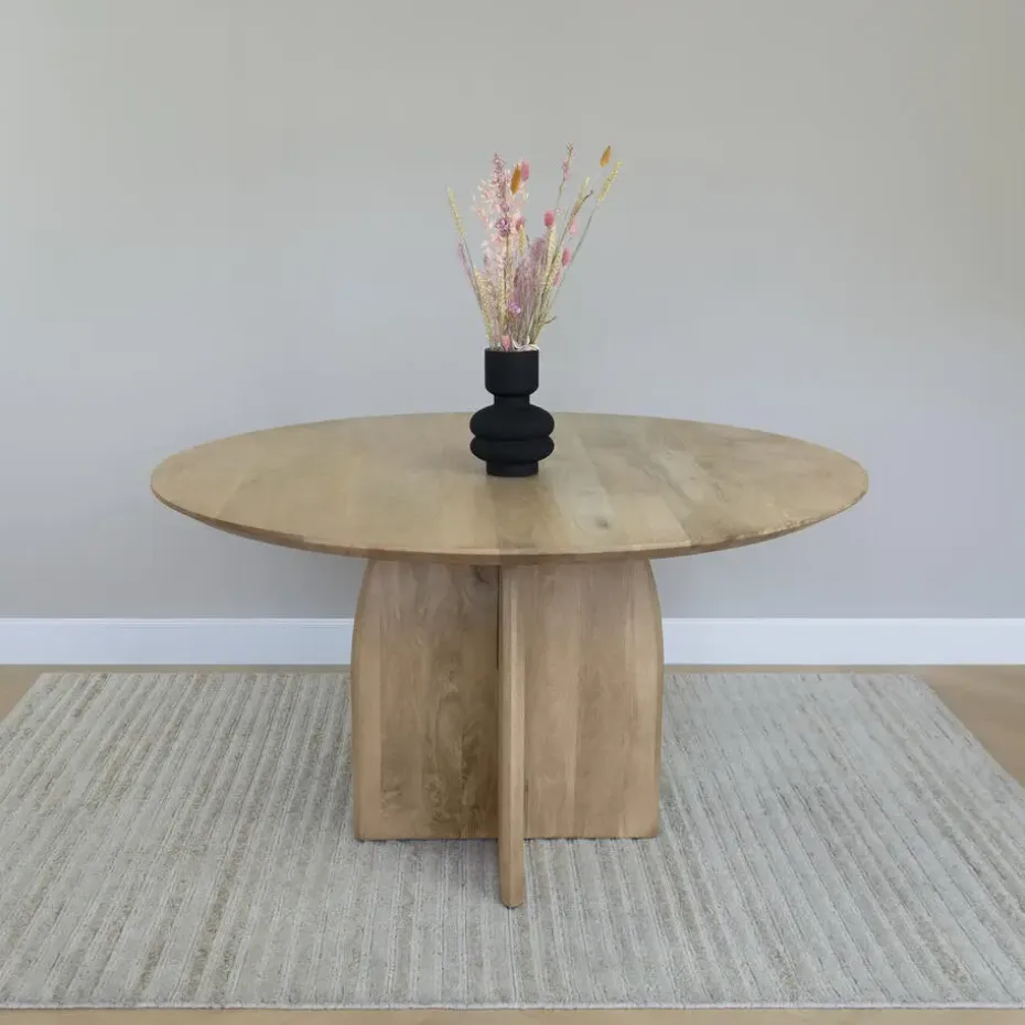 Lewis & Loft Eettafel Lupe - Rond ⌀130 - FSC®- mangohout - Naturel