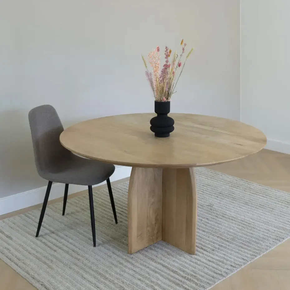 Lewis & Loft Eettafel Lupe - Rond ⌀130 - FSC®- mangohout - Naturel