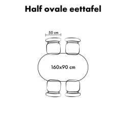 Lewis & Loft Eettafel Lynn - FSC® - Ovaal - 160x90 cm - Naturel