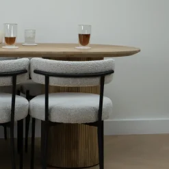 Lewis & Loft Eettafel Lynn – Ovaal – 200x90 cm – Mangohout – Naturel