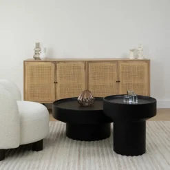 Lewis & Loft Salontafel Luus - FSC® – Rond ⌀80– Zwart