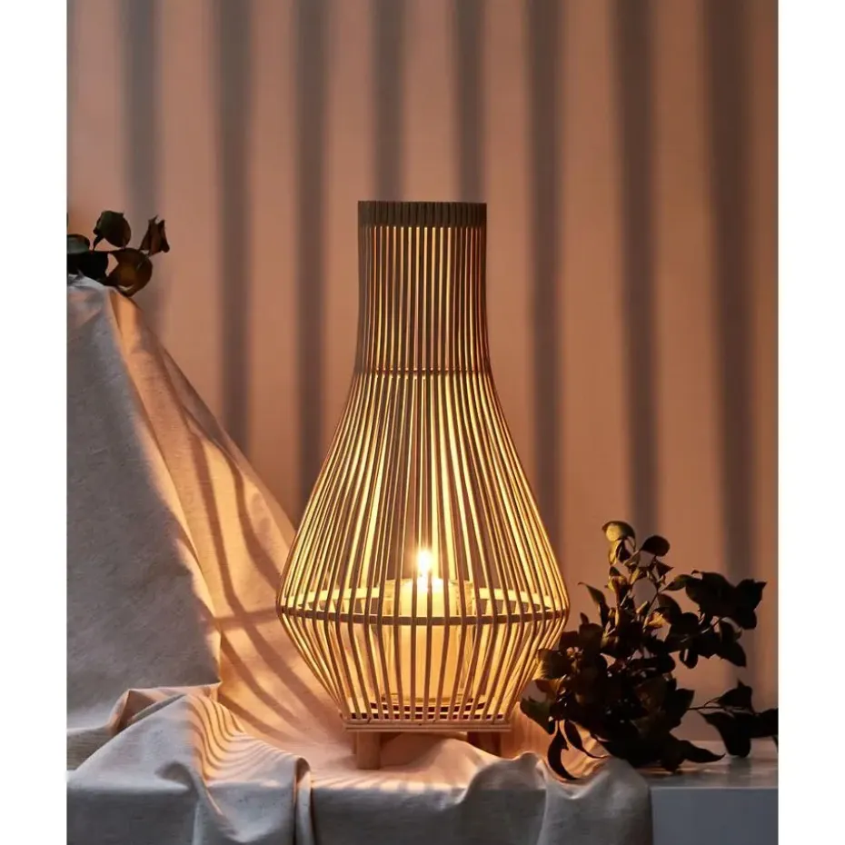 LEYTE - Lantaarn - Lichthout - 58 cm - Wilgenhout