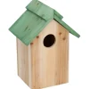 Lifetime Garden Vogelhuisje - hout - 24 x 18 x 14 cm - groen dak