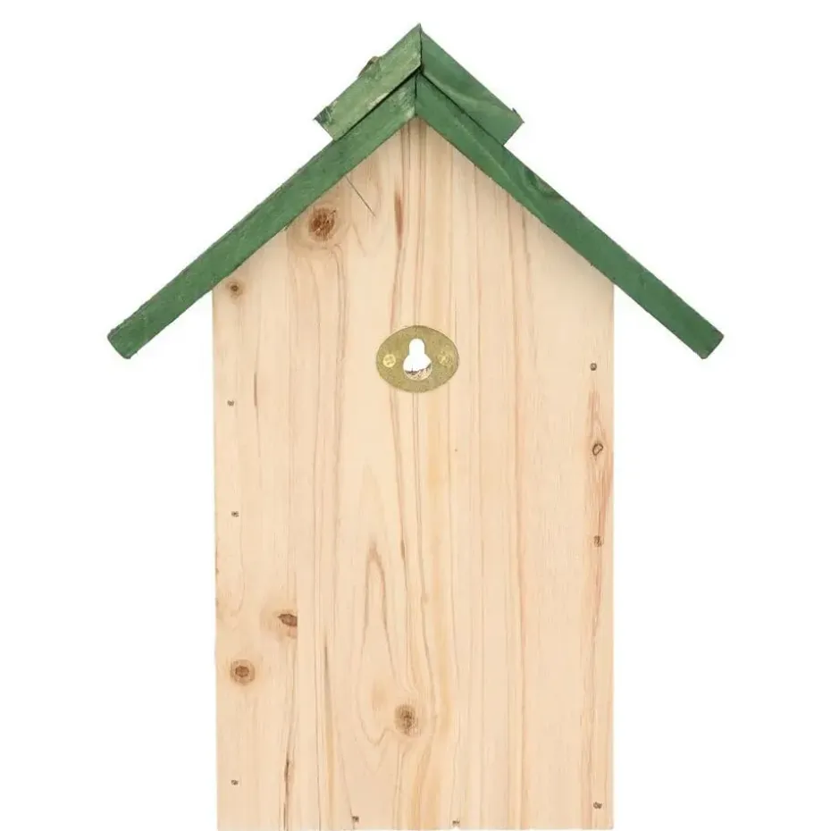 Lifetime Garden Vogelhuisje - hout - 24 x 18 x 14 cm - groen dak