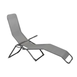 Ligbed Parma - antracietgrijs - 149x60x102 cm