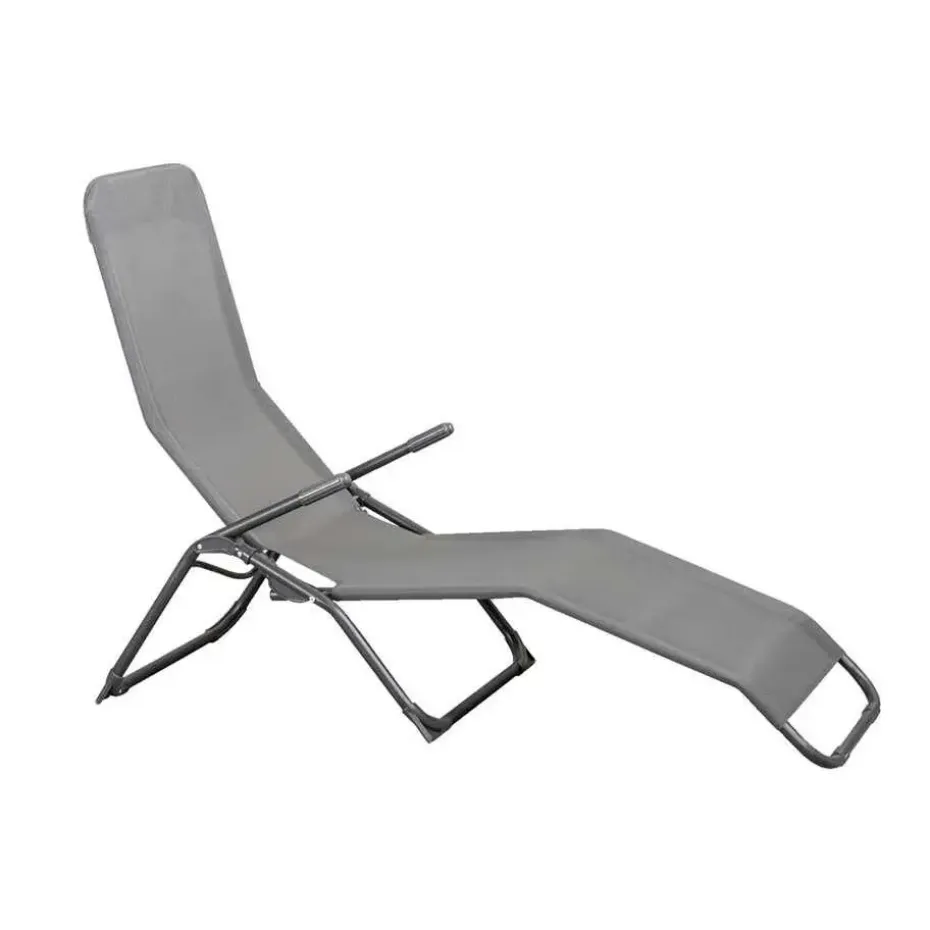 Ligbed Parma - antracietgrijs - 149x60x102 cm