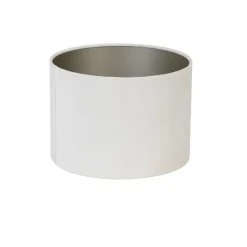 Light & Living - Lampenkap VELOURS - Ø25x18cm - Wit